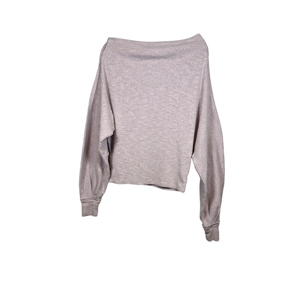 FREE PEOPLE We The Free Valencia Off The Shoulder Top Purple Ribbed Knit Size XS - Picture 3 of 8